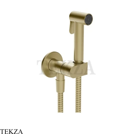 Gessi Гигиенический душ с запорным узлом, выводом воды и держателем 45226-727, шампань Brushed