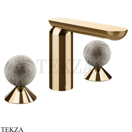 Gessi Perle Смеситель для раковины на 3 отв., без гарнитура 74665-735, бронза глянец