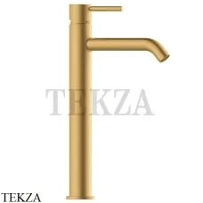 Bossini Teo Смеситель для раковины высокий, с донным клапаном Z00703.043, Золото Satined