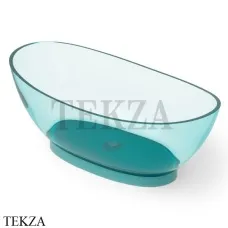 Dea Design Elegant Ванна отдельностоящая овальная 155x78 Glasstech DD8620 1550 R8, Lake Water Blue R8