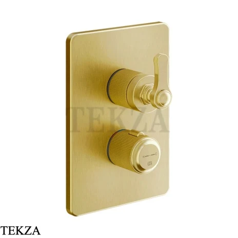 Gessi VENTI20 Термостат для душа, 3 потока, внешняя часть 65137-716, Gold Br. PVD