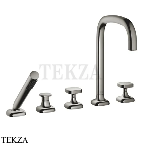 Dornbracht COYA Смеситель для ванны на 5 отверстий с гарнитуром 27522404-19, Dark Chrome