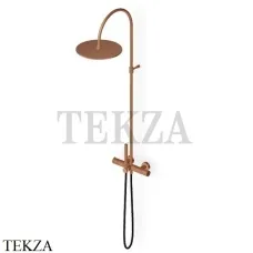 Zucchetti Helm Душевая колонна с термостатом ZHE758.XP91, brushed copper PVD