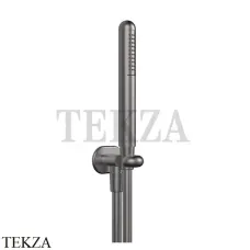 Gessi Goccia Душевой комплект с душевой лейкой и выводом для воды 33773-126, Black Metal Brushed