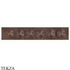 Gessi Origini WARM Термостат для душа 4 потока с кнопками, внешняя часть 66226-845, Dark Bronze