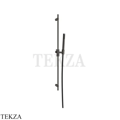 Gessi INGRANAGGIO Штанга в комплекте с душевой лейкой 63584-707, Black Metal Brushed PVD