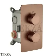 Boheme CELL Термостат для душа на 2 потока, комплект 134-2-BRB, Brushed Bronze