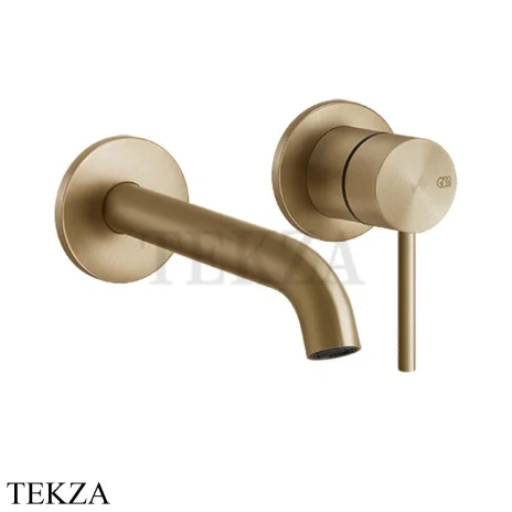 Gessi 316 FLESSA Смеситель для раковины, внешняя часть, 17-20 см 54086-726, Warm Steel Brushed PVD