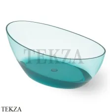 Dea Design Elegant Ванна отдельностоящая овальная 160x80 Glasstech DD8643 1600 R8, Lake Water Blue R8