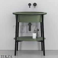 CIELO CATINO OVALE Консоль с керамической раковиной, Agave-черный