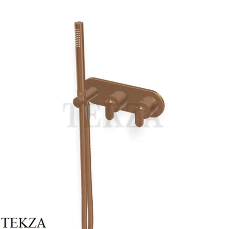 FIMA Carlo Frattini Park Line Термостат для душа, с гарнитуром, внешняя часть F1319WX3ZS, Brushed Amber Bronze