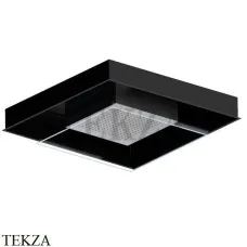 Newform Встроенная душевая лейка, хромотерапия, с кнопкой 688.46.093, Brushed steel-черный