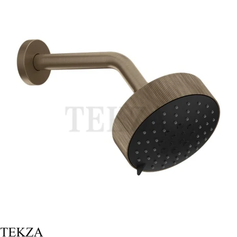 Gessi INGRANAGGIO Верхняя лейка D12,9 с кронштейном из стены, 63556-761, Coffee Bronze Brushed PVD