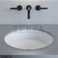 SALINI MAREA 04 Раковина круглая встраиваемая снизу из литого камня S-Stone 1802204M, белый матовый
