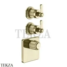Gessi VENTI20 Термостат для душа, 2 поток, внешняя часть 65202-710, Brass PVD