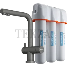 Omoikiri Nagano-GR-P + Pure drop Lite Комплект смеситель+фильтр 4064.8028P платина