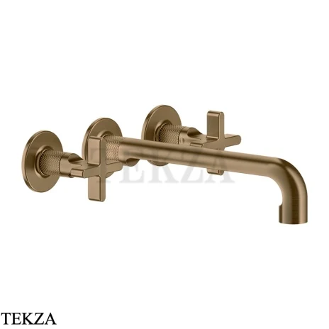 Gessi INCISO+ Смеситель для раковины на 3 отверстия, длинный, внешняя часть 58192-791, Deep Bronze Br. PVD