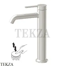 FIMA Carlo Frattini SNAP Смеситель для раковины, с донным клапаном F3111LSN, Brushed nickel