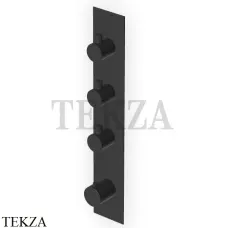 Zucchetti Pan Термостат для душа, 3 выхода, внешняя часть ZT28661.N1, черный goffrato Zucchetti Pan Термостат для душа, 3 выхода, внешняя часть ZT28661.N1, черный goffrato