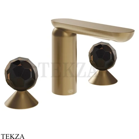 Gessi Perle Смеситель для раковины на 3 отв., без гарнитура 74225-726, бронза Brushed