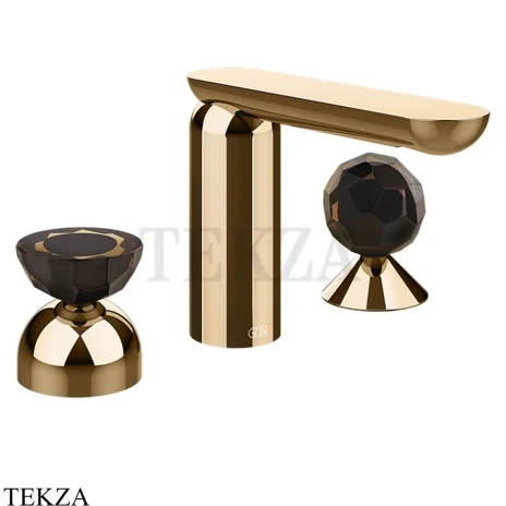 Gessi Perle Смеситель для раковины на 3 отв., без гарнитура 74828-735, бронза глянец