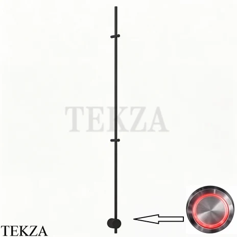 BRONER BRUNO V Электрический полотенцесушитель 170 с кнопкой, BR.007.170.0000.R9005M, черный матовый