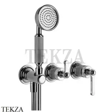 Gessi VENTI20 Смеситель для душа, с гарнитуром внешняя часть 65036-031, хром глянец