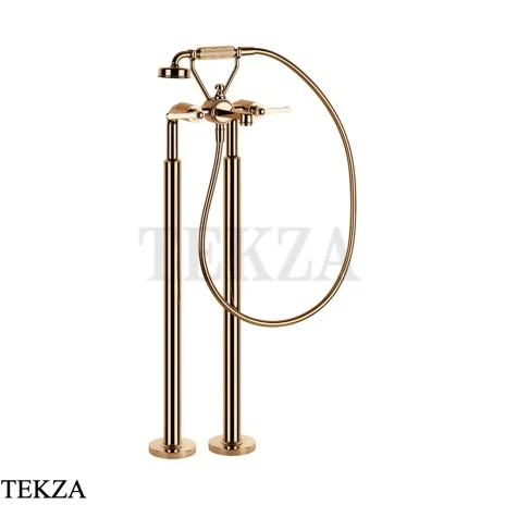 Gessi VENTI20 Смеситель для ванны напольный с гарнитуром 65128-735, Warm Bronze PVD