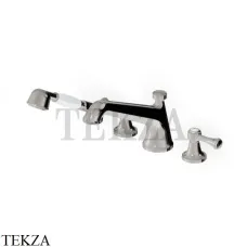 Zucchetti Agora Classic Смеситель на борт ванны с гарнитуром ZAL486.C8, nickel глянец