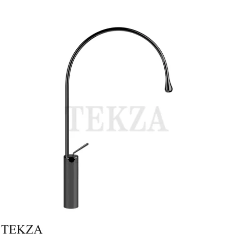 Gessi Goccia Смеситель для раковины высокий, без сливного гарнитура 33610-706, Black Metal PVD