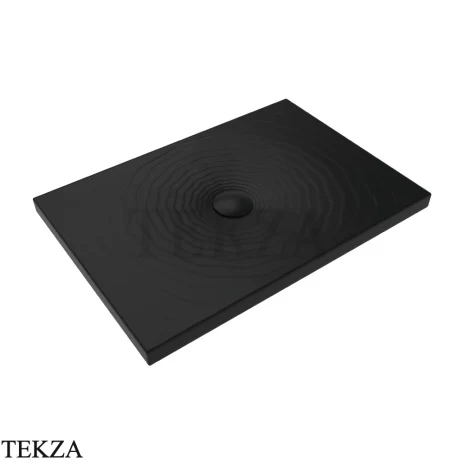 Flaminia Water Drop душевой поддон 100×70×5,5 см, чёрный Carbone матовый