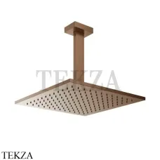Gessi Rettangolo shower Верхний душ с потолочным кронштейном 15186-708, Copper Brushed