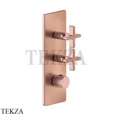 Gessi INCISO WELLNESS Термостат 2 выхода, внешняя часть 58224-030, Copper глянец