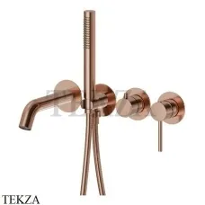 Newform XT Смеситель для ванны с гарнитуром, внешняя часть 4262E.58.061, PVD Copper Bronze