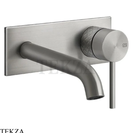 Gessi 316 INTRECCIO Смеситель для раковины на планке, внешняя часть 54188-239, Steel Brushed