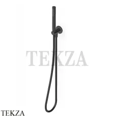 Zucchetti Душевой гарнитур, стержневая лейка, вывод Z93930.P81, brushed total black PVD