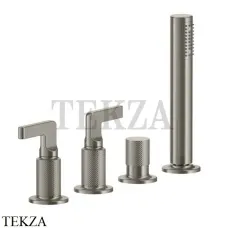 Gessi INCISO Смеситель для ванны, наполнение через слив-перелив 58043-149, Finox Brushed Nickel