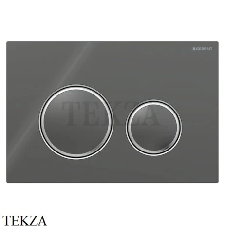 Geberit Sigma50 Клавиша смыва, стекло 115.884.JK.1, лавовый/хром глянец