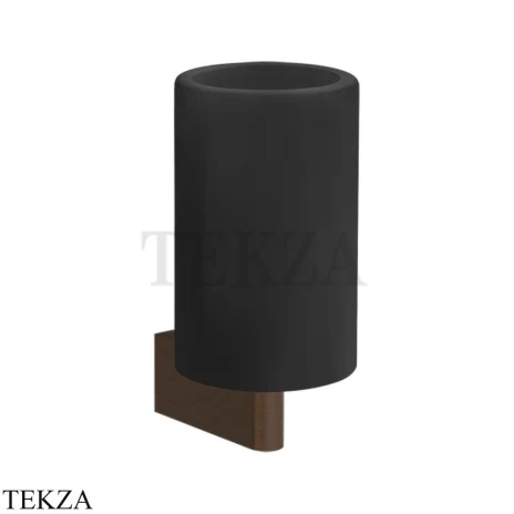Gessi Origini Стакан настенный с держателем, черный 66408-845, Dark Bronze