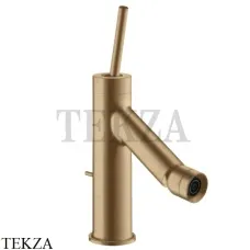 Axor Starck Смеситель для биде с тонкой рукояткой, с донным клапаном 10211140, Brushed Bronze