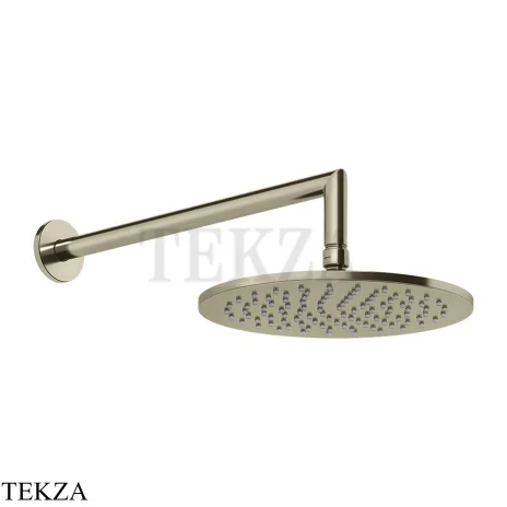 Gessi ANELLO Верхняя лейка с кронштейном D25 см 63348-720, Nickel PVD