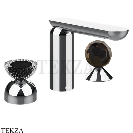 Gessi Perle Смеситель для раковины на 3 отв., без гарнитура 74728-031, хром глянец
