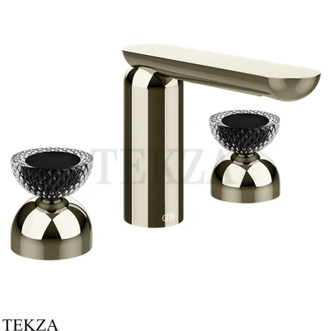 Gessi Perle Смеситель для раковины на 3 отв., без гарнитура 74776-720, никель глянец