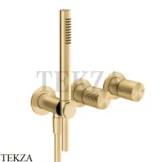 Gessi Habito INTRECCIO Смеситель для душа с гарнитуром, внешняя часть 70138-710, Brass PVD