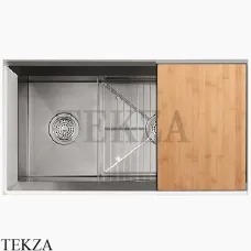 Kohler Poise Мойка для кухни с доской, решеткой на дно мойки K-3160-NA, нержавеющая сталь