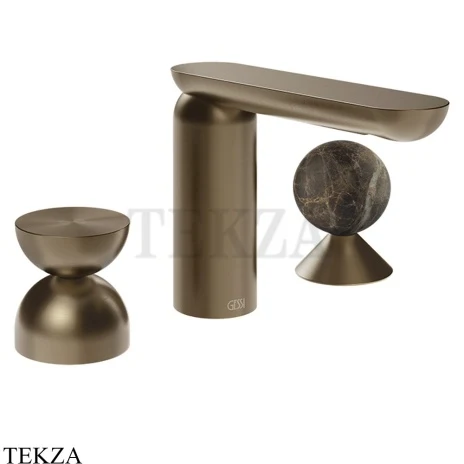 Gessi Perle Смеситель для раковины на 3 отв., без гарнитура 74918-761, бронза Coffee