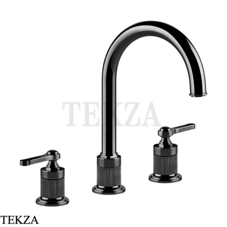 Gessi VENTI20 Смеситель для раковины зонтичный, с донным клапаном 65015-706, Black Metal PVD