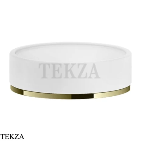 Gessi INCISO accessories Мыльница настольная, белый 58525-710, Brass PVD