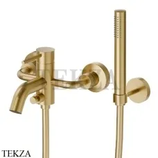 Newform XT Смеситель для ванны с изливом, с гарнитуром, 4240C.59.097, PVD Br. Gold