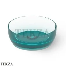 Dea Design Washbasins Раковина настольная круглая Glasstech DD9093 400 R8, Lake Water Blue R8 Dea Design Washbasins Раковина настольная круглая Glasstech DD9093 400 R8, Lake Water Blue R8